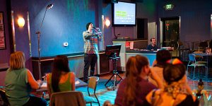 Karaoke singer