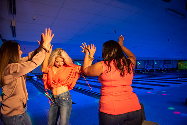 woman celebrating